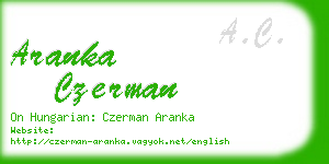 aranka czerman business card